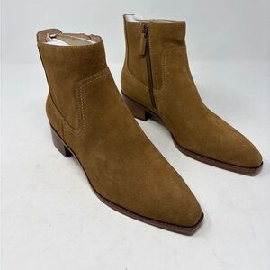 Cole Haan Naia Ankle Booties Golden Toffee Suede Women’s 9B W32280 NEW No Box